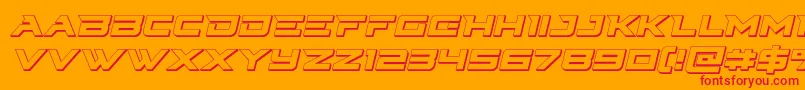fuente Cyberdyne3Dital – Fuentes Rojas Sobre Fondo Naranja