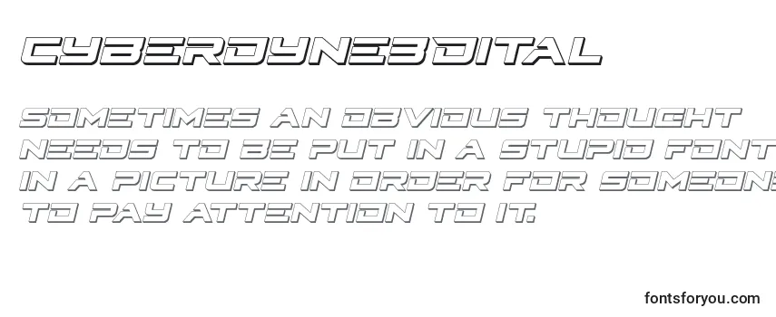 Обзор шрифта Cyberdyne3Dital