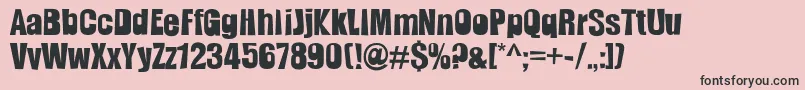 Slamming Font – Black Fonts on Pink Background