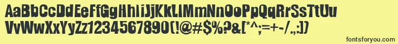 Slamming Font – Black Fonts on Yellow Background