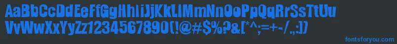 Slamming Font – Blue Fonts on Black Background