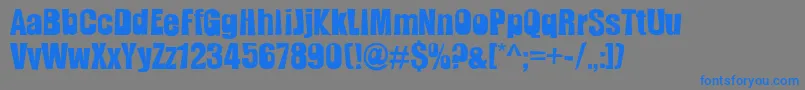 Slamming Font – Blue Fonts on Gray Background