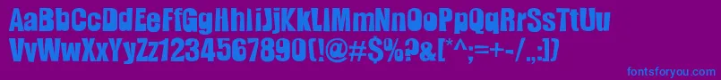 Slamming Font – Blue Fonts on Purple Background