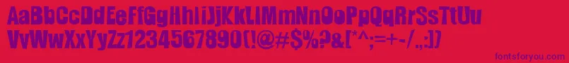 Slamming Font – Purple Fonts on Red Background