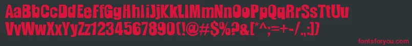 Slamming Font – Red Fonts on Black Background