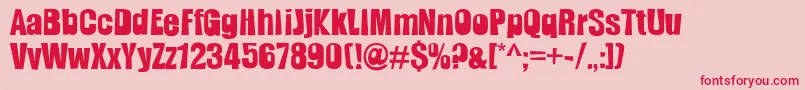 Slamming Font – Red Fonts on Pink Background