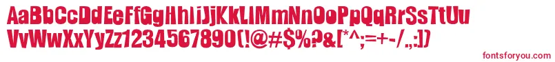 Slamming Font – Red Fonts on White Background