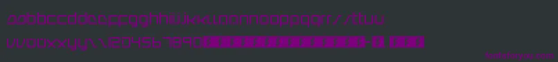 Czcionka IntercorpRedux – fioletowe czcionki na czarnym tle