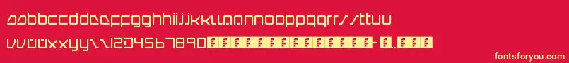 IntercorpRedux Font – Yellow Fonts on Red Background