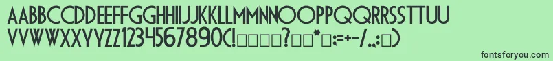 Dsdiplomac Font – Black Fonts on Green Background