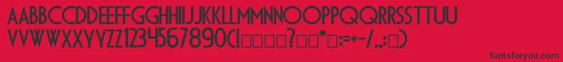 Dsdiplomac Font – Black Fonts on Red Background