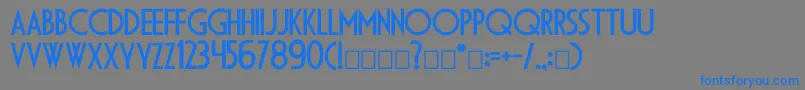 Dsdiplomac Font – Blue Fonts on Gray Background