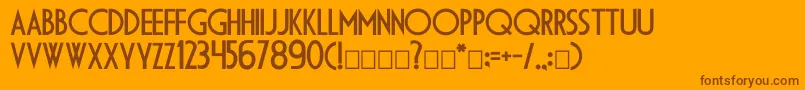 Dsdiplomac Font – Brown Fonts on Orange Background