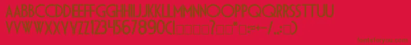 Dsdiplomac Font – Brown Fonts on Red Background