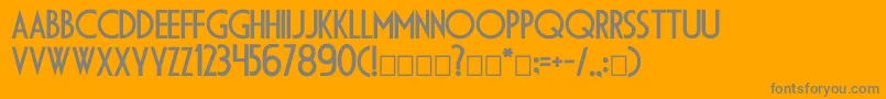 Dsdiplomac Font – Gray Fonts on Orange Background