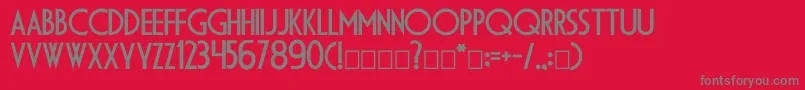 Dsdiplomac Font – Gray Fonts on Red Background
