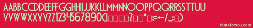 Dsdiplomac Font – Green Fonts on Red Background