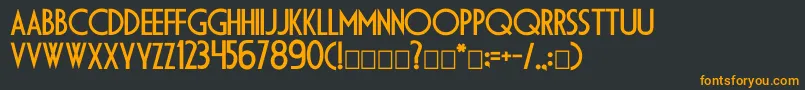 Dsdiplomac Font – Orange Fonts on Black Background