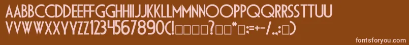 Dsdiplomac Font – Pink Fonts on Brown Background