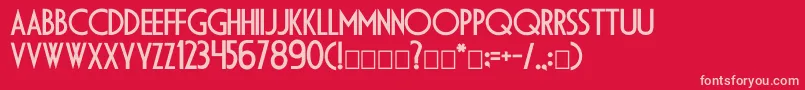 Dsdiplomac Font – Pink Fonts on Red Background