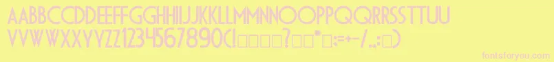 Dsdiplomac Font – Pink Fonts on Yellow Background