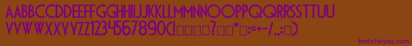 Шрифт Dsdiplomac – фиолетовые шрифты на коричневом фоне