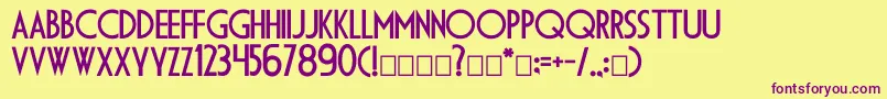 Dsdiplomac Font – Purple Fonts on Yellow Background