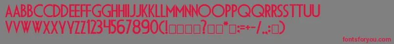 Dsdiplomac Font – Red Fonts on Gray Background
