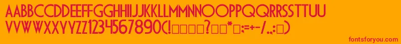 Dsdiplomac Font – Red Fonts on Orange Background