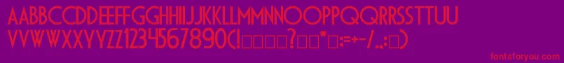 Dsdiplomac Font – Red Fonts on Purple Background