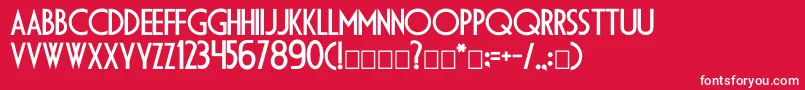 Dsdiplomac Font – White Fonts on Red Background