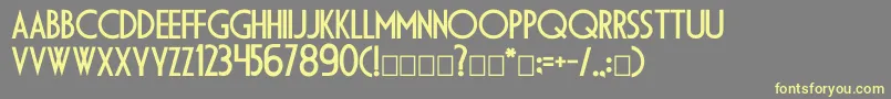 Dsdiplomac Font – Yellow Fonts on Gray Background