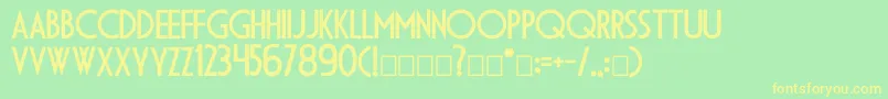 Dsdiplomac Font – Yellow Fonts on Green Background