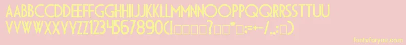 Dsdiplomac Font – Yellow Fonts on Pink Background