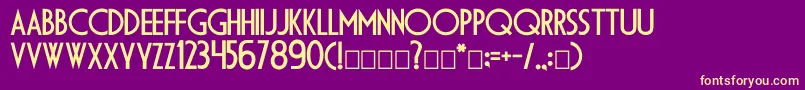 Dsdiplomac Font – Yellow Fonts on Purple Background