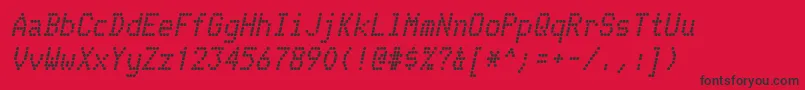 TelidonBoldItalic Font – Black Fonts on Red Background