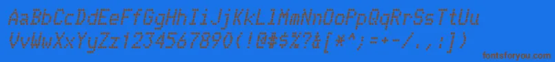 TelidonBoldItalic Font – Brown Fonts on Blue Background