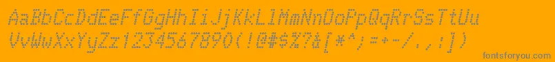 TelidonBoldItalic-Schriftart – Graue Schriften auf orangefarbenem Hintergrund