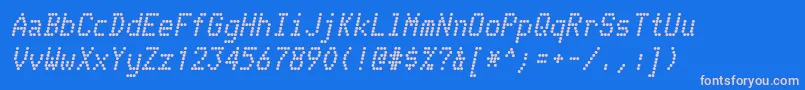 TelidonBoldItalic-Schriftart – Rosa Schriften auf blauem Hintergrund