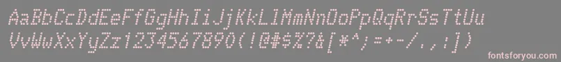 TelidonBoldItalic-Schriftart – Rosa Schriften auf grauem Hintergrund