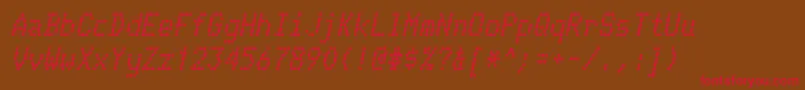 TelidonBoldItalic Font – Red Fonts on Brown Background