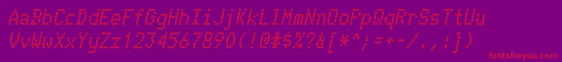 TelidonBoldItalic Font – Red Fonts on Purple Background