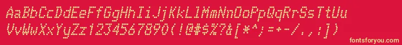 TelidonBoldItalic Font – Yellow Fonts on Red Background