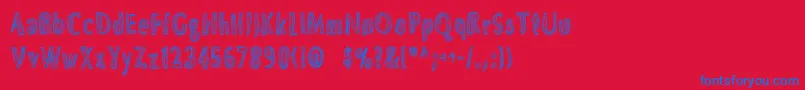 Dsbrushs Font – Blue Fonts on Red Background