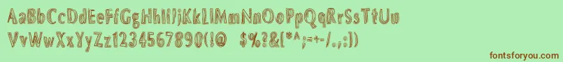 Dsbrushs Font – Brown Fonts on Green Background