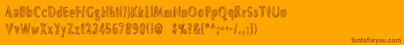 Dsbrushs Font – Brown Fonts on Orange Background