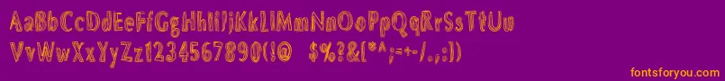 Dsbrushs Font – Orange Fonts on Purple Background