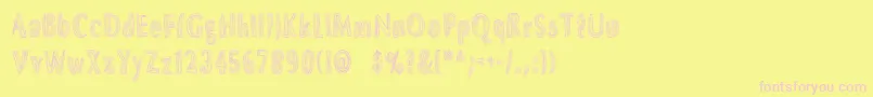 Dsbrushs Font – Pink Fonts on Yellow Background