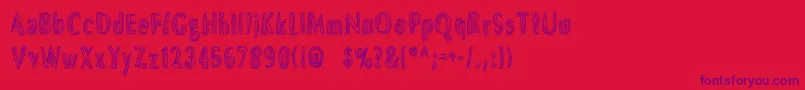 Dsbrushs Font – Purple Fonts on Red Background