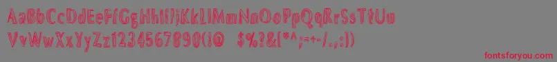 Dsbrushs-Schriftart – Rote Schriften auf grauem Hintergrund